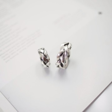 Twist Silver Ring 編織純銀戒指 男女對戒