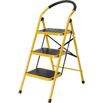 KOKIRI LIVING A型三段折疊梯凳 黃色  40 x 52 x 112cm  1個