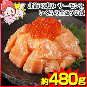 北海の恵み サーモンとイクラの生こうじ漬　約480g（約120g×4個）