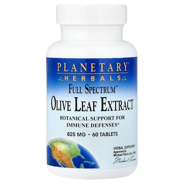 Planetary Herbals, 多面™，橄欖葉提取物，825 毫克，60 片