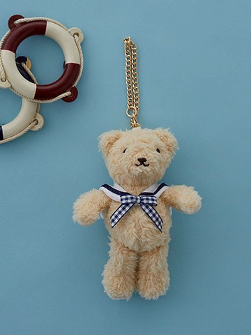 水手服風格毛絨小熊吊飾(08000621900) - Maison de FLEUR