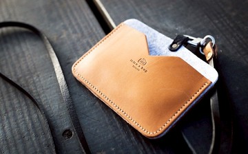 【微瑕特惠】橫式雙匣識別證套 /毛氈內裏