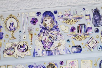 佔星奇遇 女子の佔星術 PET 紙膠帶 貝殼光 10米卷 巨畫幅