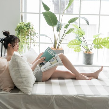 條紋 超厚透氣網可水洗涼蓆 透氣性超好  表面不留汗水 簡易收納【現貨供應  單人/雙人/加大】