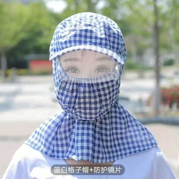 桃園出貨✨防曬帽夏季女遮臉護頸幹農活太陽帽遮陽戶外防紫外線騎行帽採茶帽