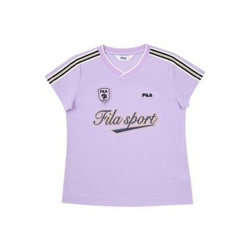 FILA KIDS 女童短袖圓領T恤-紫色 5TEA-4502-PL