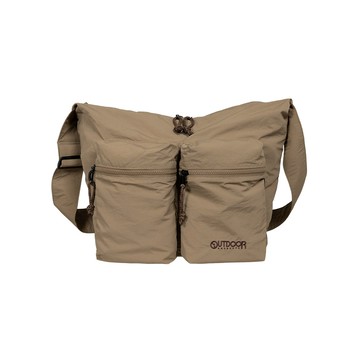【OUTDOOR】慢活宣言二口袋造型側背包-咖啡棕 OD253106CB