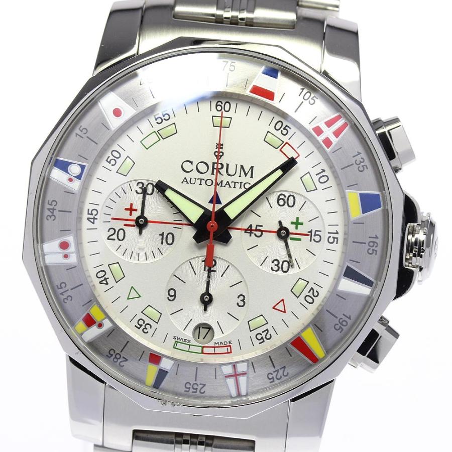 ☆良品【CORUM】コルム アドミラルズカップ デイト クロノグラフ 985.630.20 自動巻き メンズ | LINEブランドカタログ