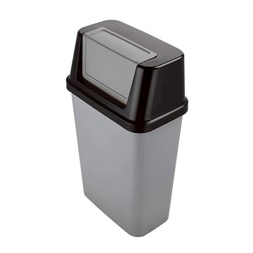 KEYWAY 聯府 法式垃圾桶 附蓋 45L  438 x 268 x 731mm  灰色 + 黑色