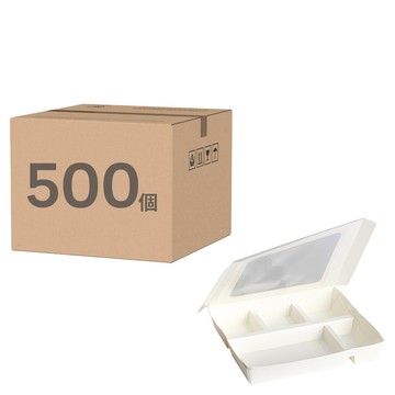 雙揚 開窗上下5格美食盒502 白色  1箱  500個