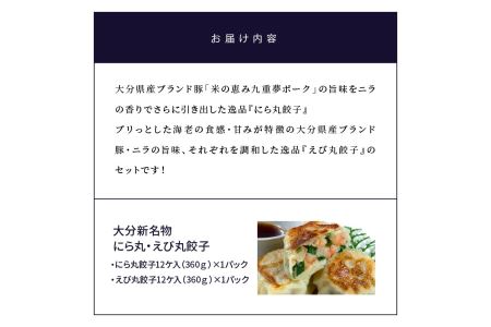 A02016　大分新名物　にら丸・えび丸餃子セット