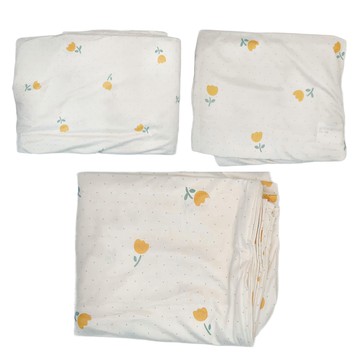 BUHO 布歐 激凍冰紗床包枕套三件組  90%聚酯纖維  10%彈性纖維  床包 + 枕套組  雙人(床包152 x 188cm + 枕套45 x 75cm)  春煦沁光