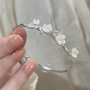 免運🔮三生三世櫻花手鐲女學生小衆清新百搭手環新款送女友閨蜜简约 百搭 招財 開運 手鍊 手環 手鐲 手饰 饰品