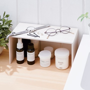 日本like-it 日製橫向桌上型木質收納架(窄型)-多色可選