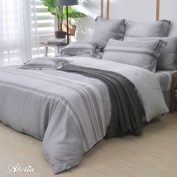 【Great Living格蕾寢飾】英國Abelia 慕夏之風 加大天絲四件式防蹣抗菌吸濕排汗兩用被床包組