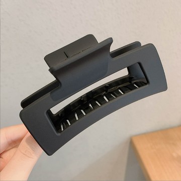 韓版氣質奶茶色系系霧面方形爪夾【N106】