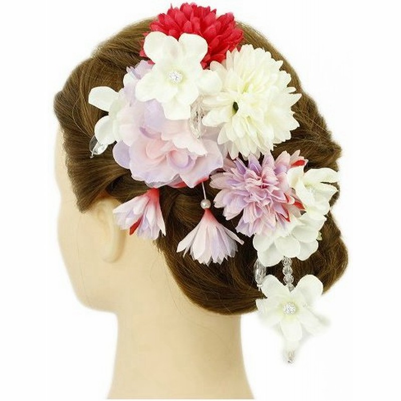 髪飾り 成人式 振袖 袴 ２点セット 赤 ピンク 大人 かんざし 簪 卒業式 フォーマル 結婚式 花飾り ビーズ ブライダル 手作り W50 W284 280 髪飾り 赤 N956 通販 Lineポイント最大get Lineショッピング