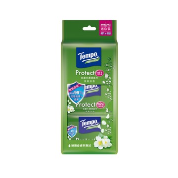 [家速配]Tempo抗菌倍護濕巾迷你裝茉莉花