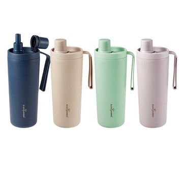 【Black HAMMER 官方直營】鈦芯涼不鏽鋼保溫保冰吸管杯860ml