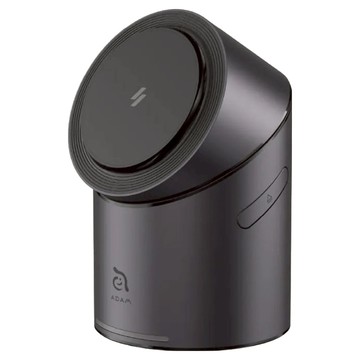ADAM elements 亞果元素 Qi2 Mag Tube 圓柱體智慧型三合一旅行磁吸無線充電器 支援iPhone無線充電至15W  黑色  1個