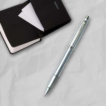 【SHEAFFER】100系列銀鋼珠筆+A6筆記本禮盒 免費刻字