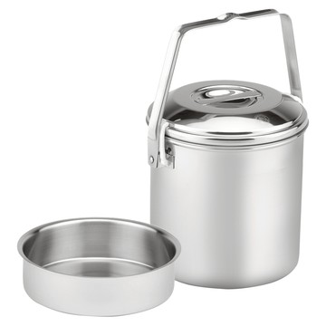 ZEBRA THAILAND 304不鏽鋼新型提鍋 14cm 容量2L 帶內層  銀色  1個