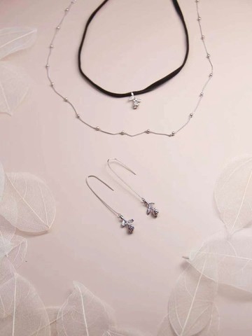 YELU玫瑰花園系列 絲絨choker項鏈