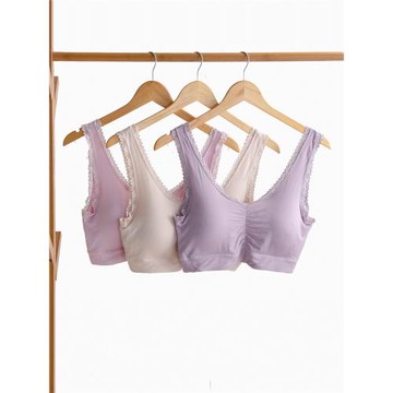 大碼莫代爾文胸200斤蕾絲抹胸無鋼圈聚攏胖mm防走光背心裹胸內衣