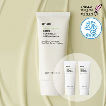 ROVECTIN Calming / Sensitive Lotus Sun Cream 35ml 1+1 Set