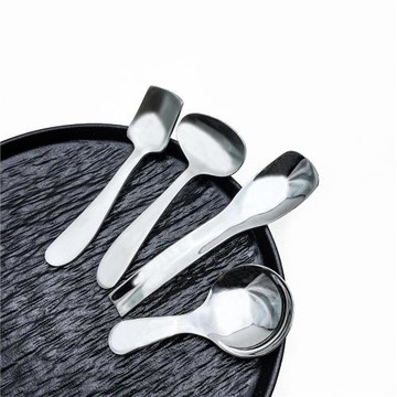 JAY035 韓式精致不銹鋼雪糕勺子方頭蛋糕勺調料勺 橢圓冰淇淋勺