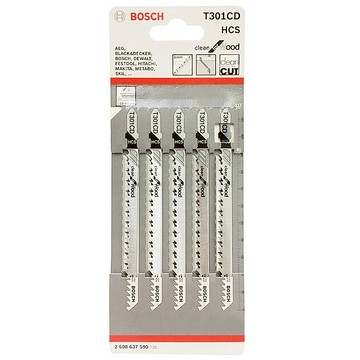 BOSCH 博世 台灣公司貨 線鋸片 5個  T301CD  1組