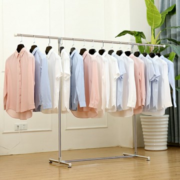 易凱隆不銹鋼晾衣架落地單桿式室內外掛衣服曬被架陽臺簡易曬衣架