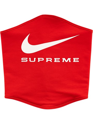 Supreme - x Nike logo-print neck warmer - unisex - Acrylic - One Size - Red