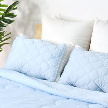 PS Mall【J718】 夏天用枕席涼感枕巾 涼感冰絲枕頭套 枕頭保潔墊43*63