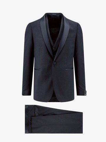 Virgin wool tuxedo with vest - TAGLIATORE - gender_Man