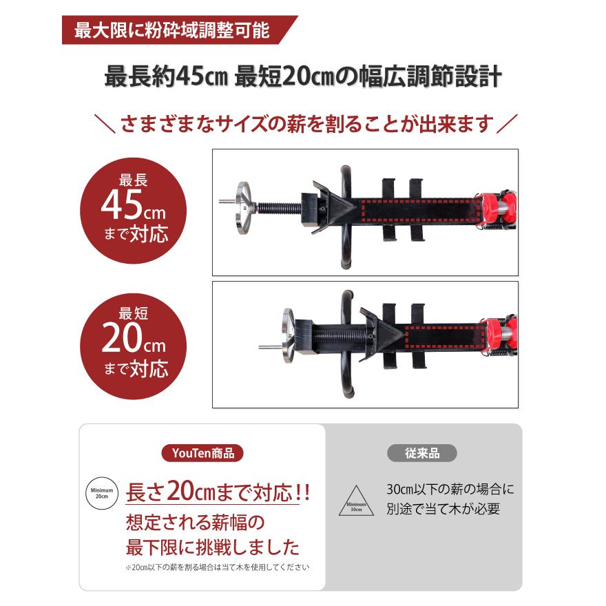 2023年NEWモデル 薪割り機 12t粉砕調節幅45cm〜20cm 薪割機 まきわり機 手動薪割り機