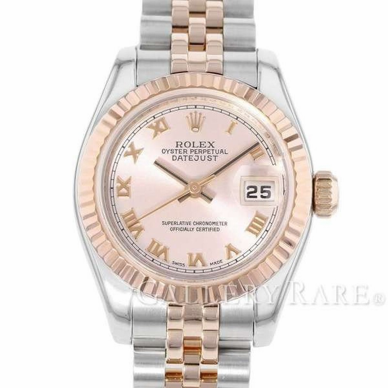 ロレックス デイトジャスト 26 K18pgピンクゴールド D番 ルーレット Rolex 腕時計 レディース ピンク文字盤 通販 Lineポイント最大0 5 Get Lineショッピング