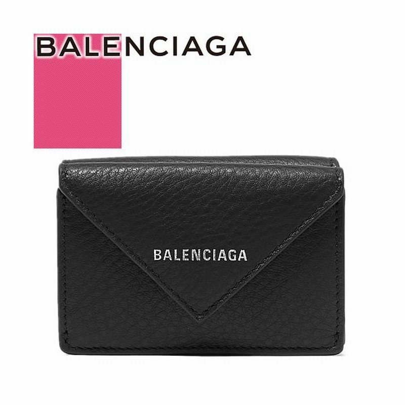 バレンシアガ Balenciaga 財布 三つ折り財布 コンパクト財布 ペーパー ミニ ウォレット レディース ブランド 小さめ 本革 レザー 黒 ブラック 通販 Lineポイント最大0 5 Get Lineショッピング