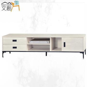 文創集 多力7尺二抽單門電視櫃(三色可選)