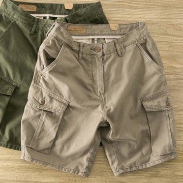 夏季新款工裝短褲五分褲男潮牌復古寬松百搭直筒多口袋休閑中褲男