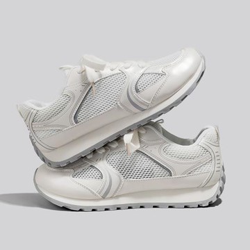 阿甘鞋學生透氣軟底德訓鞋女2025夏季新款百搭防滑系帶休閑運動鞋