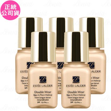 ESTEE LAUDER 雅詩蘭黛 粉持久完美持妝粉底精巧版SPF10/PA++(#17)(7ml)*5(公司貨)