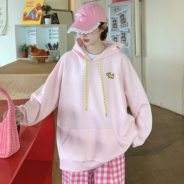 ＊ORead＊印花寬鬆型連帽衛衣(粉色L~4XL)