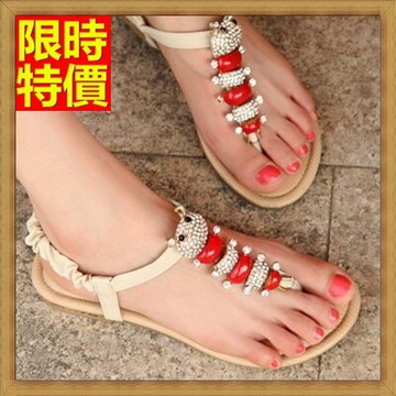 平底涼鞋夾腳拖鞋-超閃水鑽可愛設計女休閒鞋子2色67d11【獨家進口】【米蘭精品】