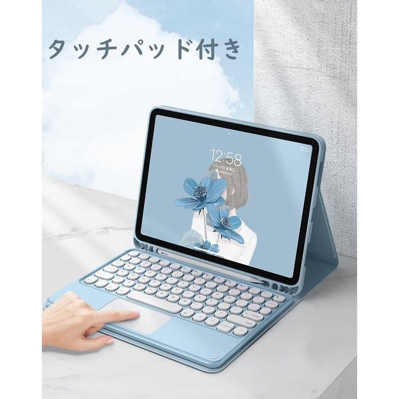 iPad 10 2022年型 キーボード ケース タッチパッド付き 丸型キー