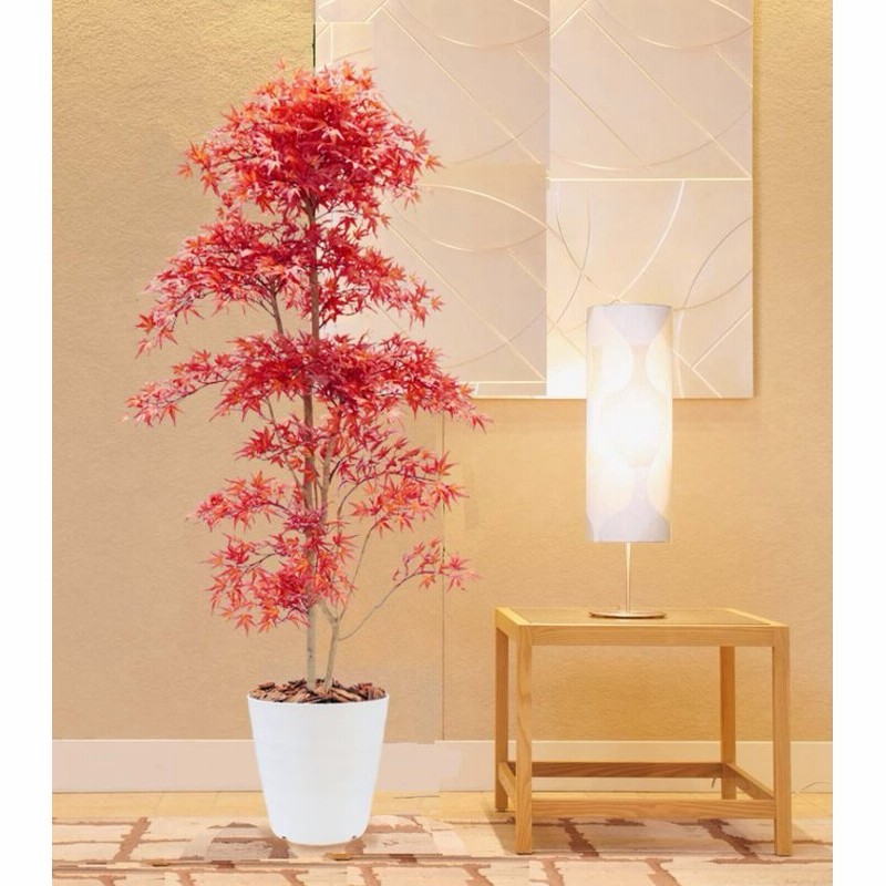 赤もみじ 180cm (造花 インテリア 室内 大型 人工 観葉植物 紅葉 モミジ 装飾 坪庭 箱庭 和風 庭園 1.8m カエデ 楓) 通販  LINEポイント最大0.5%GET | LINEショッピング