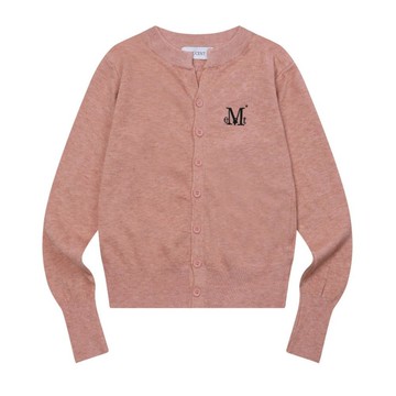 韓國 MUCENT MARAIS 7 BUTTON CROP HENRY NECK 7扣短版針織開襟衫 粉色 PINK