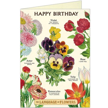 Cavallini & Co.  GREETING CARD 生日卡(大)_花語