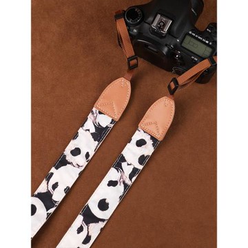 可愛熊貓單反相機背帶棉質微單肩帶舒適適用佳能尼康富士索尼數碼