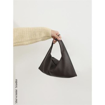 Shevennie2025 小眾設計小號羊皮手提斜垮云朵包小包牛角包三角包